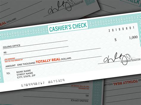 cashier's checks.